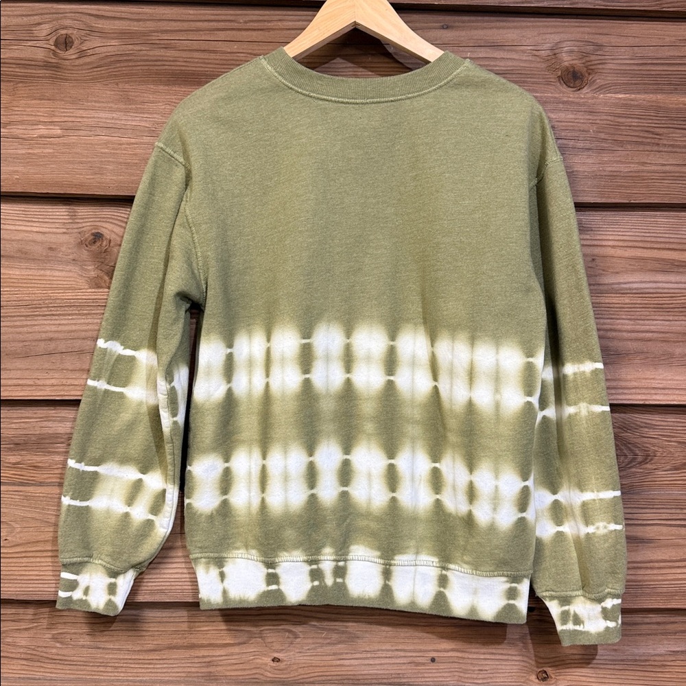 Peanuts Olive Tie-Dye Crewneck Sweater - Picture 3 of 4